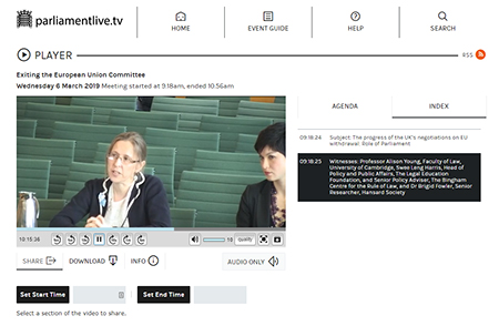 Alison Young giving evidence