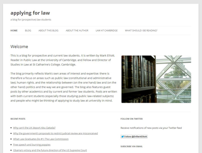 Applying for Law Blog