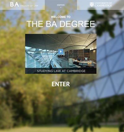 The undergraduate BA Tripos Law Degree website