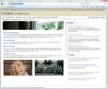 New Faculty of Law website, University of Cambridge