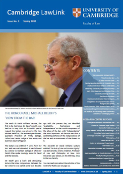 Cambridge Lawlink Issue 9 for Spring 2011
