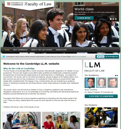 The Master of Law LL.M. website