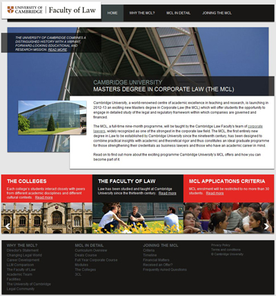 The Masters Degree in Corporate Law MCL website