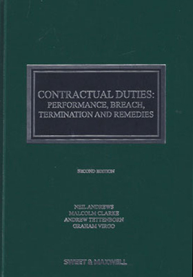 Contractual Duties: Performance, Breach, Termination and Remedies 2nd edition