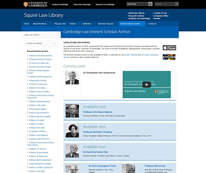 Cambridge Law Eminent Scholars Archive