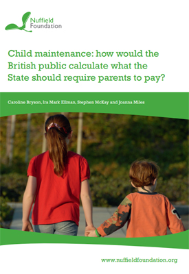Nuffield Foundation Publishes report on child support
